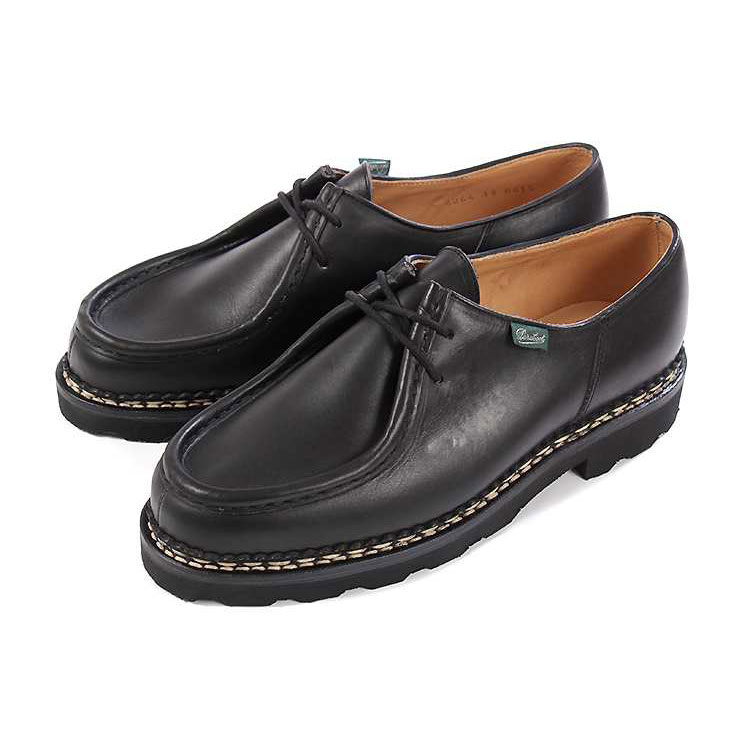 【美品】ParabootパラブーツミカエルフォックEU42ブラック PARABOOT】パラブーツ ミカエル フォック アザラシファー ブラック