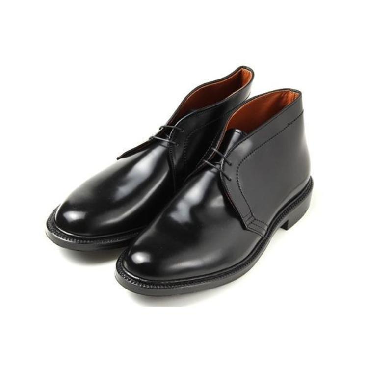 オールデン Alden ブーツ 1340 チャッカブーツ コードバン 本革 シューズ 革靴 メンズ  7 1/2(25.5cm相当) ブラック表記サイズ712