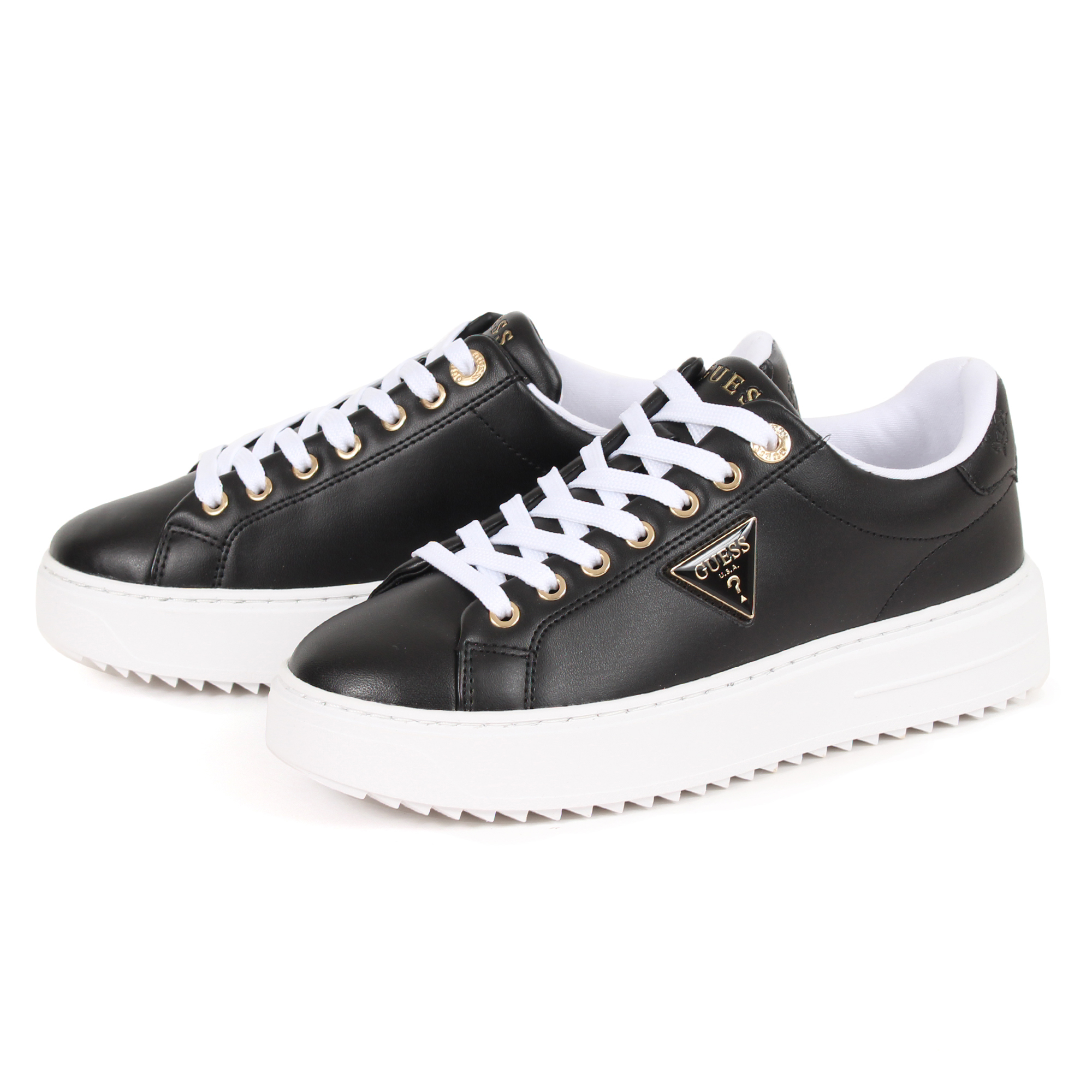 ゲス スニーカー シューズ レディース Women's Loven Casual Lace-Up Sneakers Gold Tone - Manmade