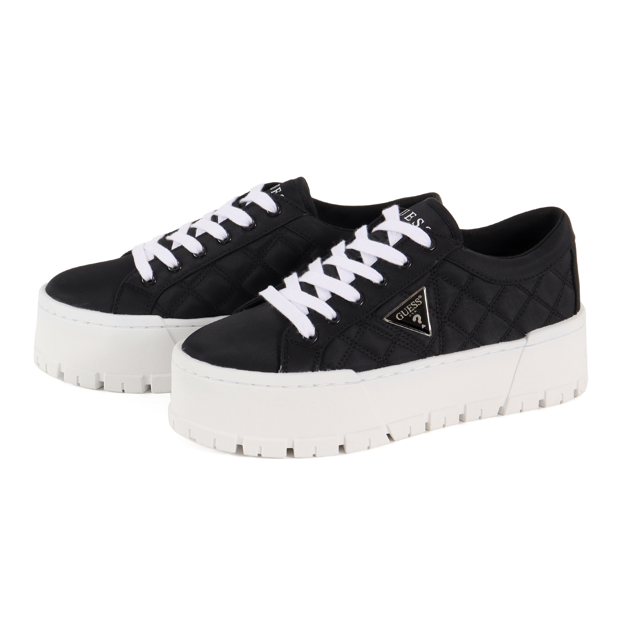 GUESS ゲス TESIE プラットフォームスニーカー ブラック / GUESS（ｹﾞｽ 