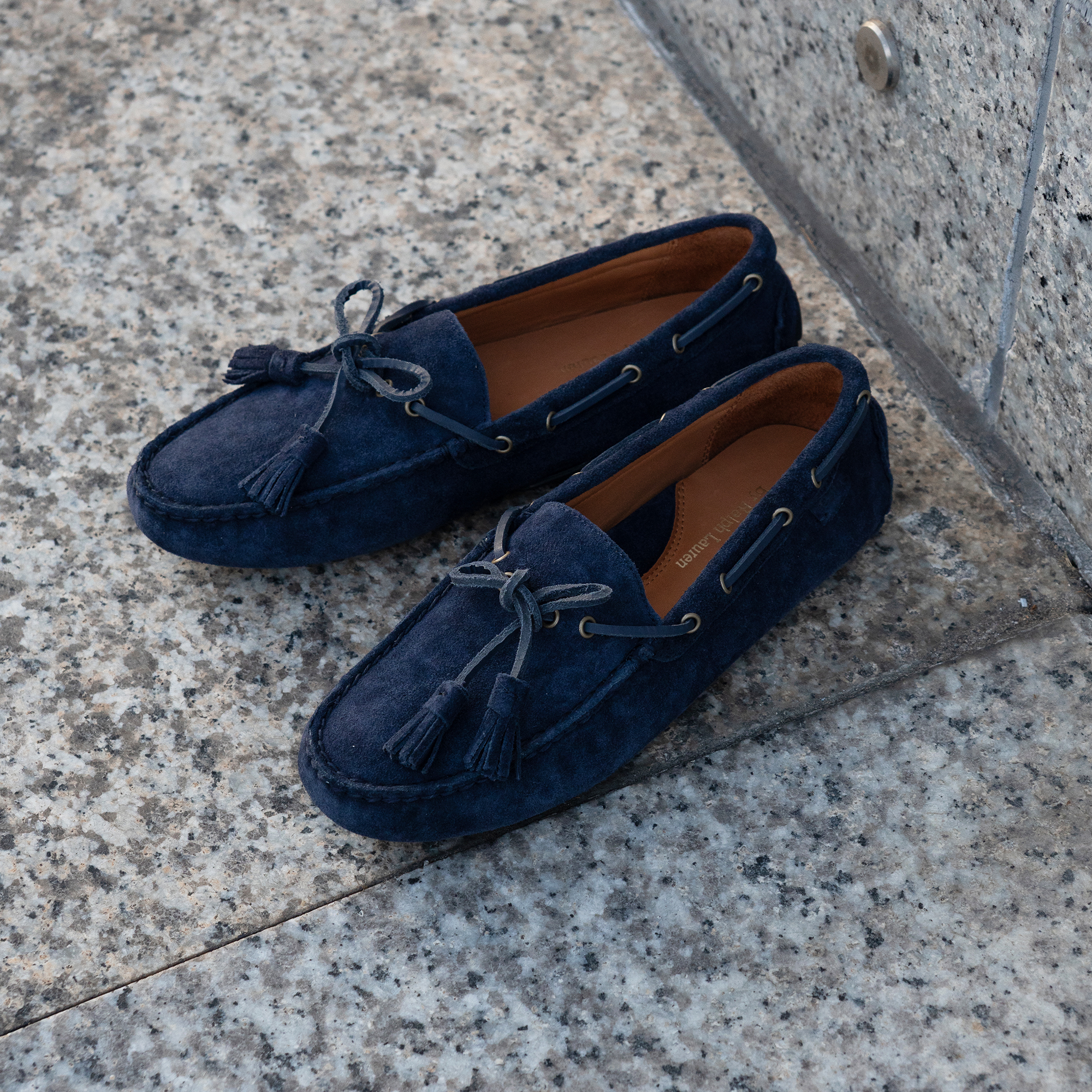 POLO スエード ローファー ネイビー POLO RALPH LAUREN ポロ ラルフ ローレン ANDERS TIE / POLO RALPH