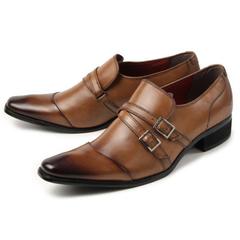 madras(ﾏﾄﾞﾗｽ) |【国内正規品】 BLACK LIST by MADRAS(ブラックリスト バイ マドラス) メンズ ビジネスシューズ モンクストラップ BC6006 ライトブラウン