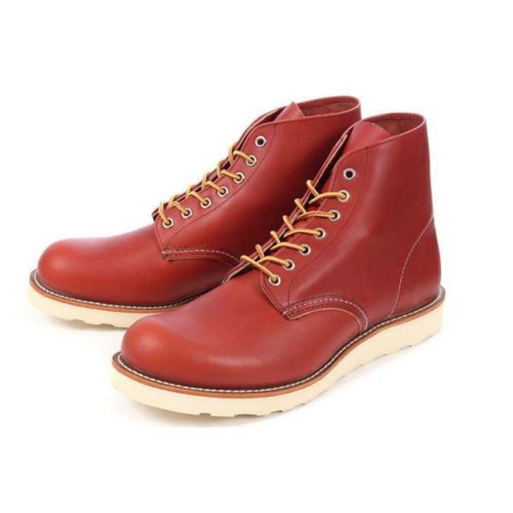 270cmアウトソールRED WING レッドウィング ブーツ 8166 6インチ クラシック ラウンド ワークブーツ 犬タグ レッド系 27.0cm【美品】