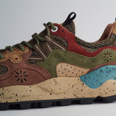 Flower Mountain(ﾌﾗﾜｰﾏｳﾝﾃﾝ) |Flower Mountain フラワーマウンテン YAMANO3 ヤマノスリー FM63737 グリーン/ブラウン/ヘリンボーン