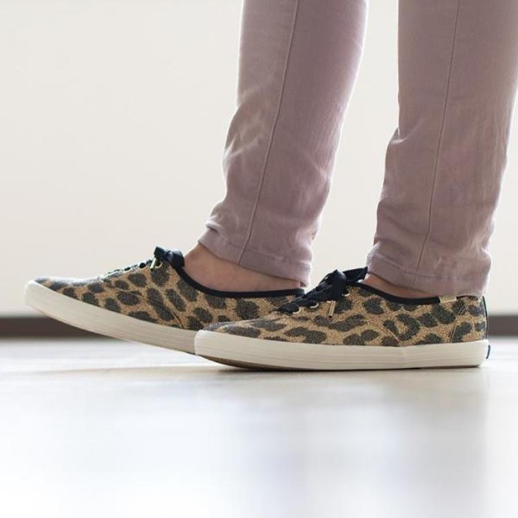 Keds×Katespade(ｹｯｽﾞｹｲﾄｽﾍﾟｲﾄﾞ) |Keds x Kate Spade(ケッズ ケイトスペード) CHAMPION KS GLITTER(チャンピオン KS グリッター) WF62876 レオパード
