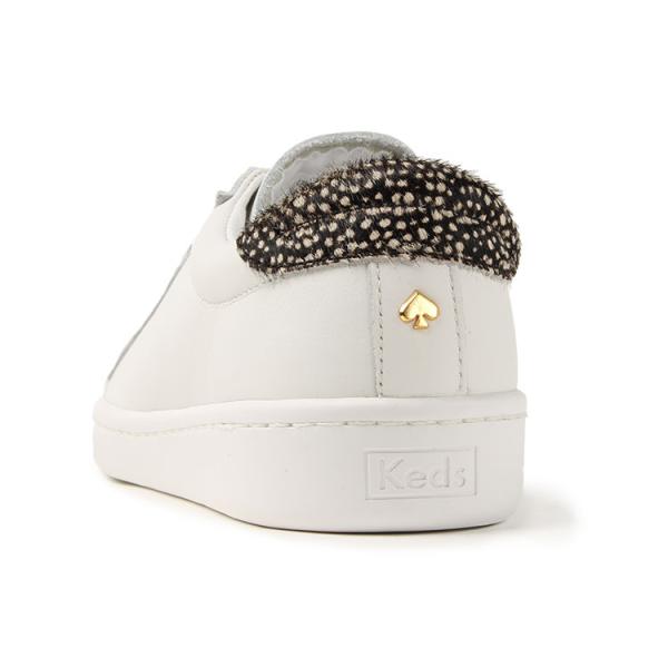 Keds x Kate Spade（ケッズ ケイトスペード） ACE KS LEATHER CALF HAIR(エース KS レザー カーフヘアー)  WH65763 ホワイト/ブラック / Keds×Katespade（ｹｯｽﾞｹｲﾄｽﾍﾟｲﾄﾞ） | NEXT FOCUS ONLINE STORE