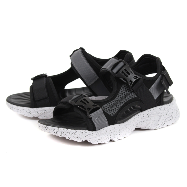 SKECHERS(ｽｹｯﾁｬｰｽﾞ) |大きいサイズ【29cm 30cm 31cm】SKECHERS スケッチャーズ STAMINA SANDAL STREAMER スタミナ サンダル ストリーマー 237396-BKGY ブラック/グレー