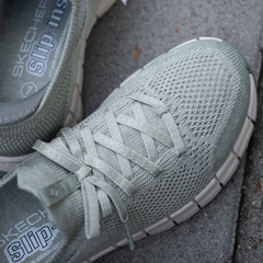 SKECHERS(ｽｹｯﾁｬｰｽﾞ) |SKECHERS スケッチャーズ スリップインズ フレックス ステップ ソフト ストロール 104700 BKW SAGE