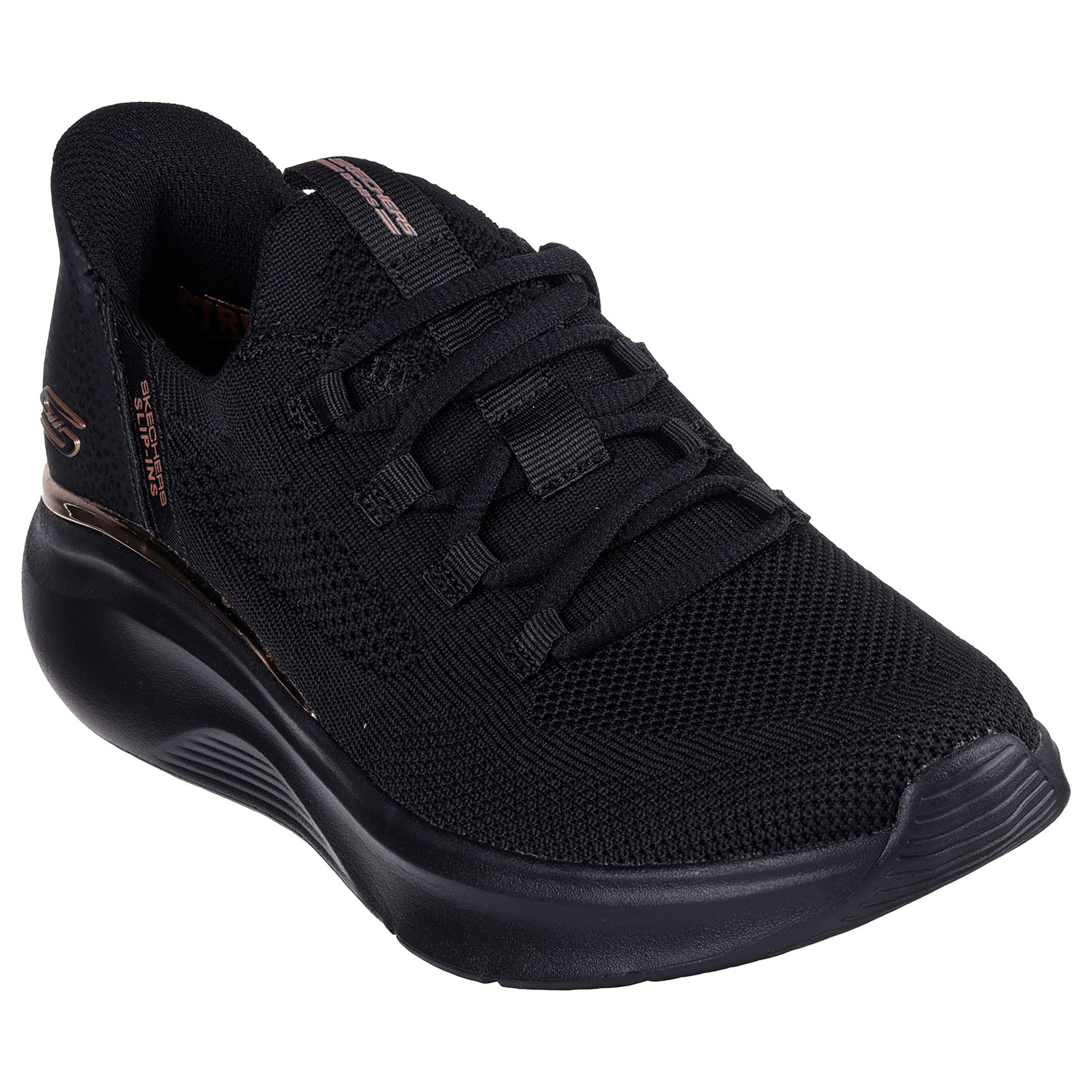 SKECHERS スケッチャーズ　　　　SLIP-ON BBK WIDE FIT SKECHERS スケッチャーズ SLIP-INS スリップインズ ボブス