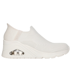 SKECHERS(ｽｹｯﾁｬｰｽﾞ) |SKECHERS スケッチャーズ SLIP-INS スリップインズ ウノ ウェッジ キッキング ニット 177523 BLK OFWT