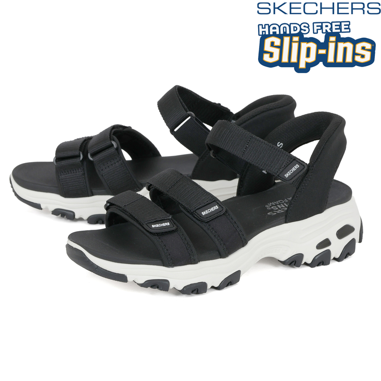 SKECHERS(ｽｹｯﾁｬｰｽﾞ) |SKECHERS スケッチャーズ SLIP-INS スリップインズ ディーライツ サンダル クラシック キャッチ 163651 BLK RAS