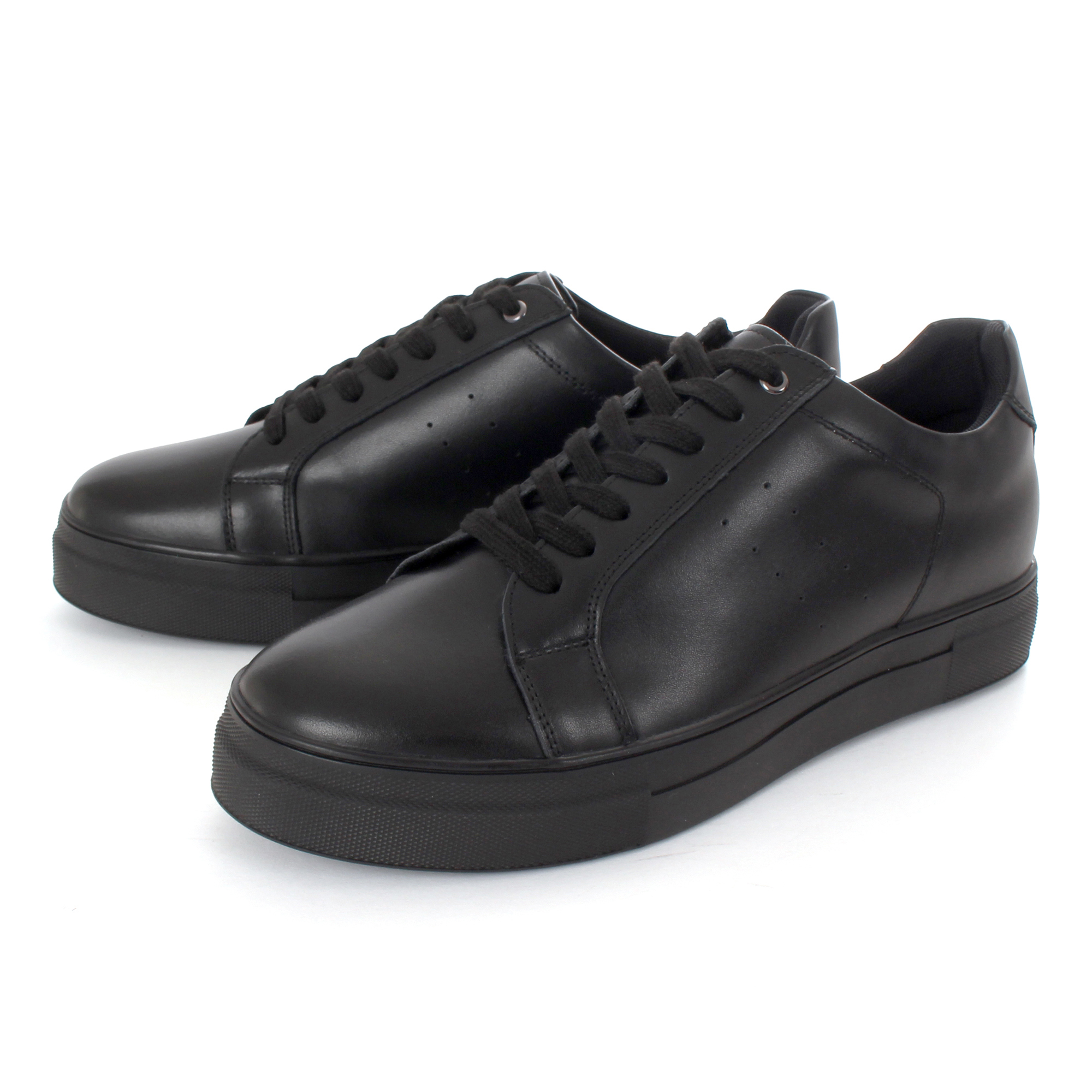 ブラックレザー ローカットシューズ 6cmUP シークレットシューズHI BROTHER ハイブラザー メンズ レザー