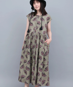 Shanti Shanti フローラルリズムコットンワンピース【WEB限定】
